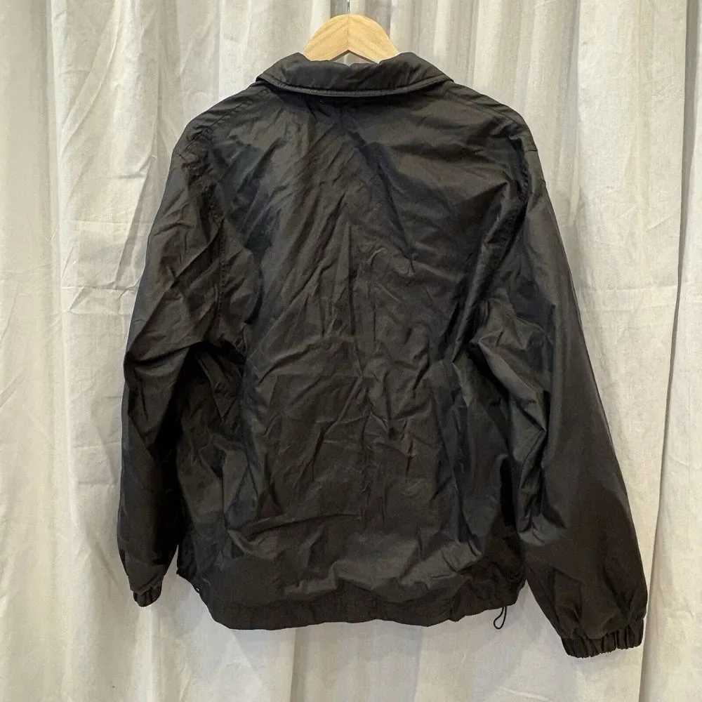 Vintage Levi's Dry Goods Two Horse Black Nylon‎ Coaches Jacket Mens Size Small